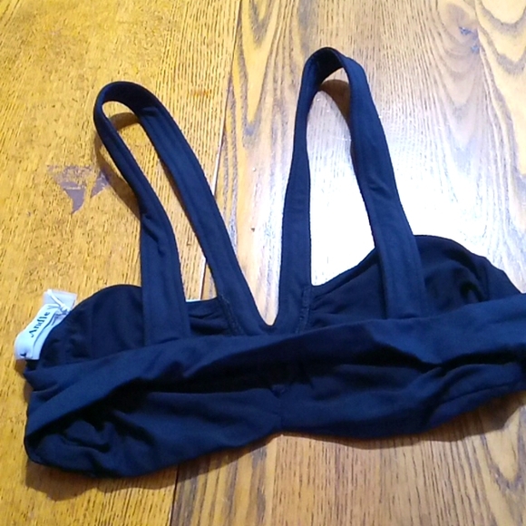 Andie Womens Bikini Top Small BLACK MONACO Swim Vacation Summer Cruise Pool NEW - Picture 2 of 6